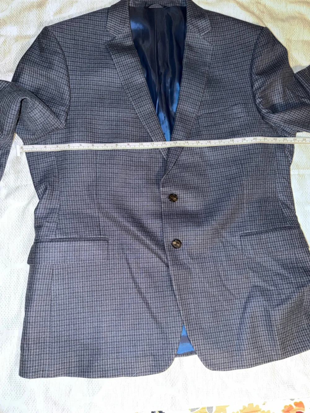 Ralph Lauren Charcoal Navy Micro-Check Sport Coat